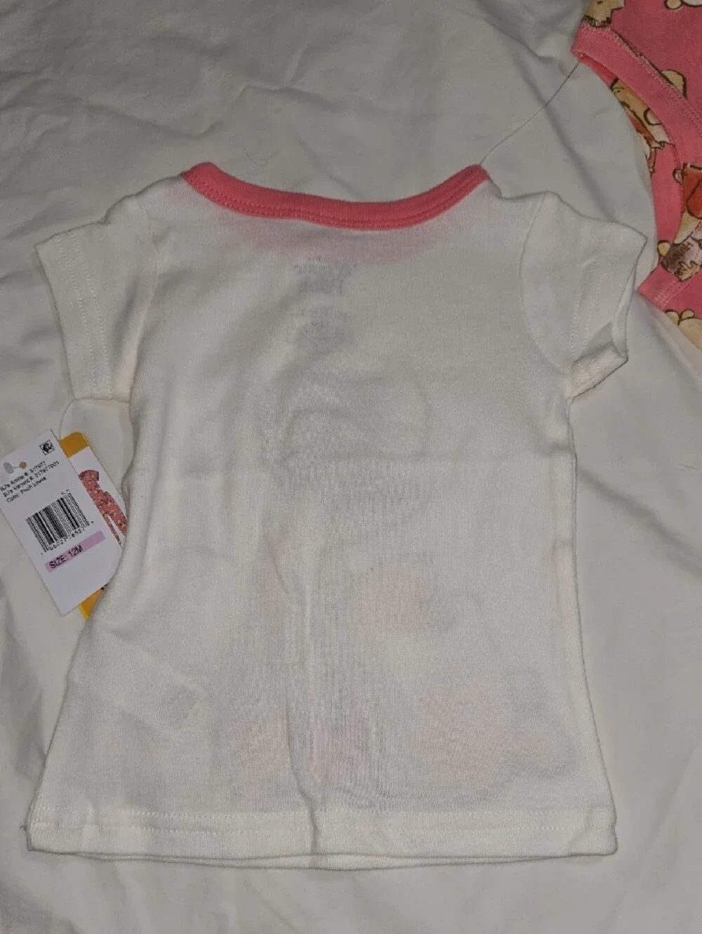 Disney Pink & White Winnie the Pooh 2-Piece Pajama Sets